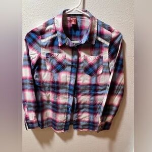 Arizona Jean Company Multicolor Plaid Shirt Girl
